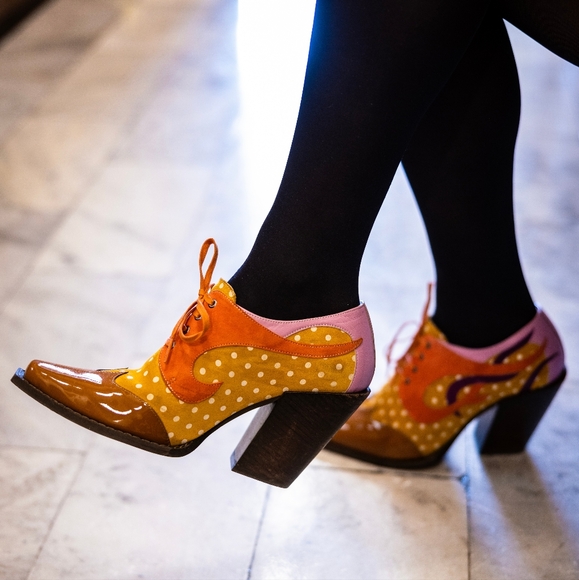 John Fluevog Shoes - JOHN FLUEVOG Signature Dali Contrast Lace-Up Shoes